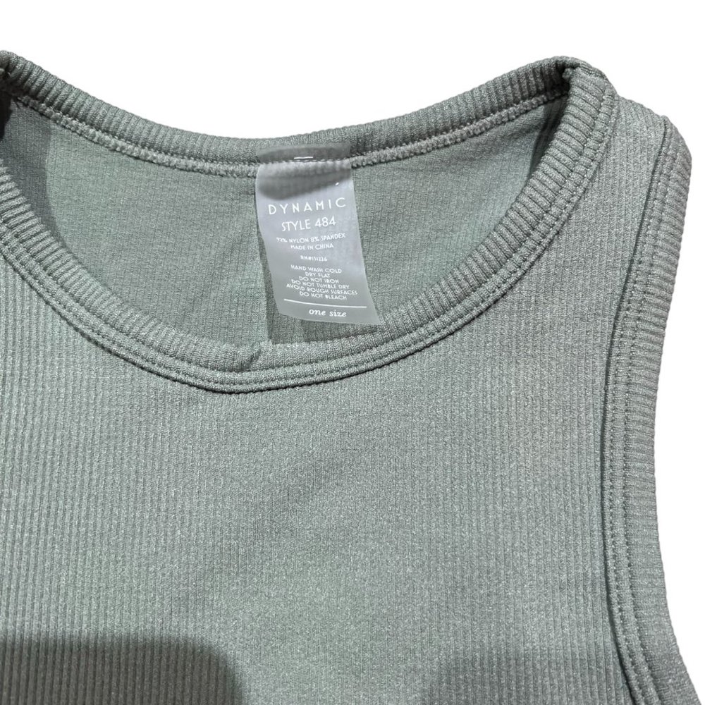 Women's Dynamic Racerback Scooped Hem Ribbed Tank One Size - Picture 3 of 4